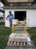 1,100 lbs. of new stones arrive and Christoph begins to carve